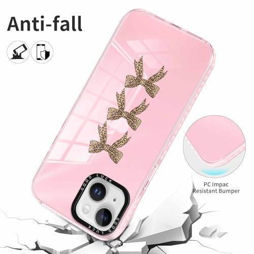 2 Pack Cute Cheetah Print Phone Case for iPhone 13 Mini Pink Bow Case 5.4", Clear Coquette Fashion Luxury Leopard Pattern Design Girls Women Funda Shockproof Soft TPU Protection Cover - color: Cheetah Print 04, size: iPhone 13 Mini
