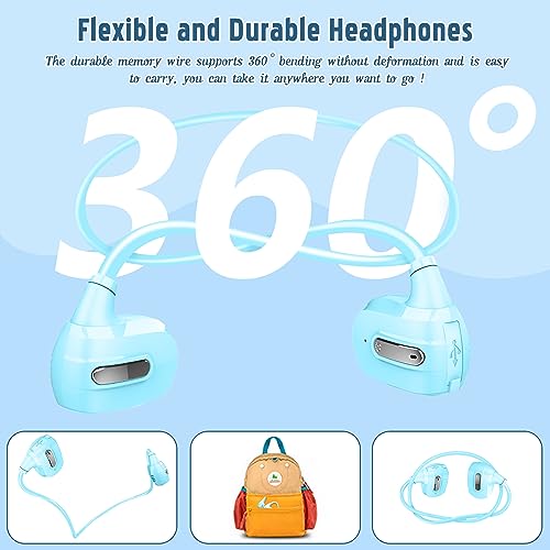 BANIGIPA Kids Headphones, Open Ear Headphones for Teens Child Boys Girls - color: G03-Sky Blue