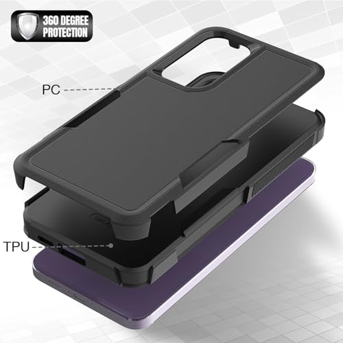 Dionsibei Designed for Samsung Galaxy A52 5G Case 2 in 1 Military Grade Drop Heavy Duty Rugged Shockproof Protective Cover Case for Galaxy A52 5G Phone Case (Black) - color: Black
