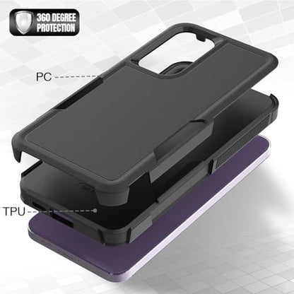 Dionsibei Designed for Samsung Galaxy A52 5G Case 2 in 1 Military Grade Drop Heavy Duty Rugged Shockproof Protective Cover Case for Galaxy A52 5G Phone Case (Black) - color: Black