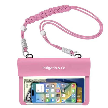 Pulgarin & Co Waterproof Phone Pouch (Pink, Waterproof Waist Bag) - color: Pink