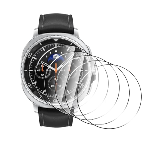 5 Pack Tempered Glass for Samsung Galaxy Watch 8 CLASSIC 46mm Screen Protector,9H Hardness,Anti-Fingerprints,No Bubbles,HD-Clear,Full Coverage Watch Film for Samsung Watch 8 CLASSIC 46mm - color: Samsung Galaxy Watch 8 CLASSIC 46mm