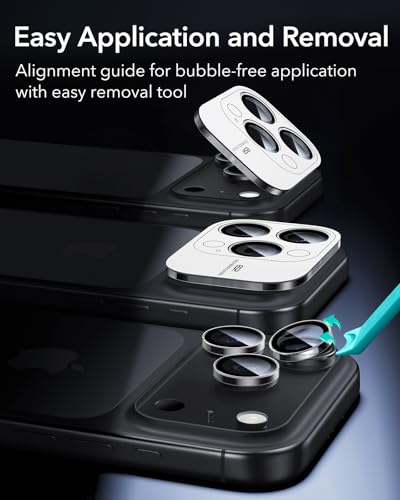 ESR for iPhone 17 Pro Max/17 Pro Camera Lens Protector, 1 Pack, Clear - color: Clear