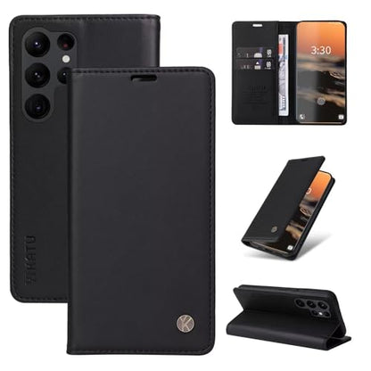 Compatible with Samsung Galaxy S23 Ultra Wallet Case PU Leather Flip Folio Case with Card Holder Magnetic Closure Shockproof Protective Phone Cover Rose Gold - color: Rose Gold, size: Samsung S23 Ultra