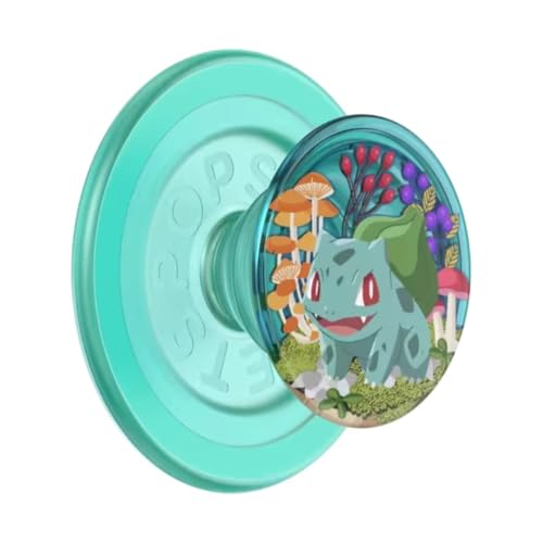 PopSockets Phone Grip for MagSafe, Magnetic Holder- Bulbasaur Mint - color: Bulbasaur Mint, style: MagSafe