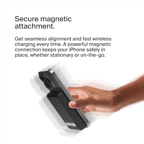 Belkin 5000mAh 7.5W MagSafe Power Bank with Kickstand - color: Black