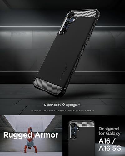 Spigen for Galaxy A16 5G Case, Rugged Armor [Military-Grade Protection] - Matte Black - size: Galaxy A16 5G
