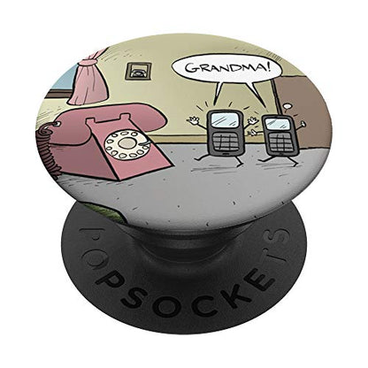 Hilarious Grandma Cartoon - Cell Phone Mount & Holder 1609 PopSockets PopGrip: Swappable Grip for Phones & Tablets