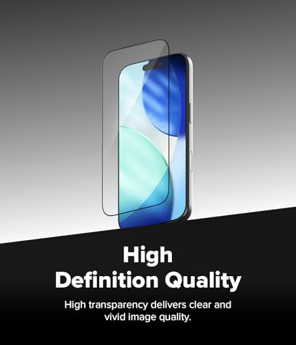 Ringke for iPhone 17 Pro Screen Protector [Easy Slide, 2 Pack] | Easy Installation with Alignment Tool, Case Friendly Premium 9H Hardness Tempered Glass - size: iPhone 17 Pro