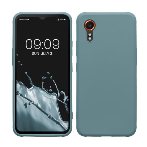 kwmobile Case Compatible with Samsung Galaxy Xcover7 Case - Soft Slim Protective TPU Silicone Cover - Antique Stone - color: Antique Stone