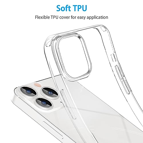 JJGoo Compatible with iPhone 15 Pro Case Clear, Soft Clear Fiexible TPU Phone Cases, Shockproof Transparent Bumper Cover Slim Thin Phone Case - color: Clear