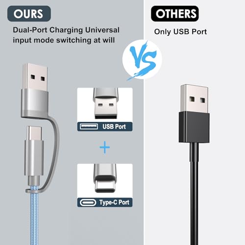 Travel Essentials,Multi Charging Cable for Apple Watch iPhone Charger Blue - color: Blue, size: 1Pack-4FT