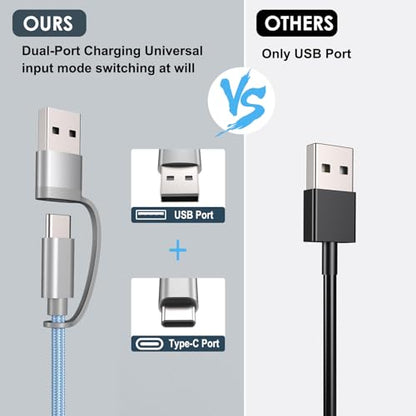 Travel Essentials,Multi Charging Cable for Apple Watch iPhone Charger Blue - color: Blue, size: 1Pack-4FT