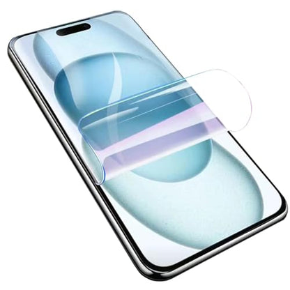[2 Pack] Hydrogel Flexible Screen Protector for iPhone 15, Upgraded Non-breakable HD Clarity Soft TPU Protective Film [Anti-Scratch] [Bubble Free] (Not Glass)