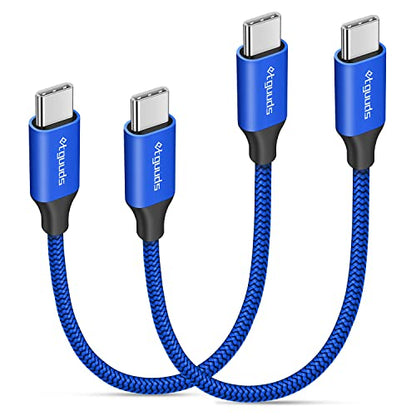 etguuds USB C to USB C Cable 0.5ft, 2-Pack 60W C to C Cable Fast Charging - color: Blue, size: 0.5ft