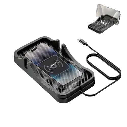 Non Slip Wireless Charger Mat for Mazda CX-3 CX-5 CX-30 CX-50 CX-7 CX-9 CX-70 CX-90 MX-30 Tribute 2001-2026, Type-C/USB Car Wireless Charger Non-Slip Phone Charging Wireless Car Charger