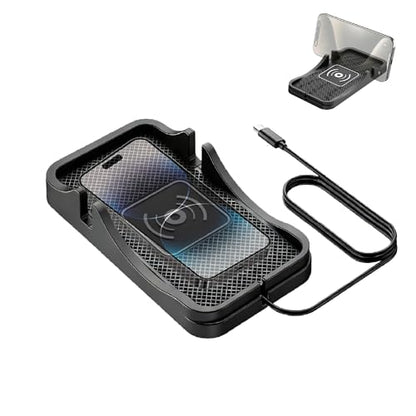 Non Slip Wireless Charger Mat for Mazda CX-3 CX-5 CX-30 CX-50 CX-7 CX-9 CX-70 CX-90 MX-30 Tribute 2001-2026, Type-C/USB Car Wireless Charger Non-Slip Phone Charging Wireless Car Charger