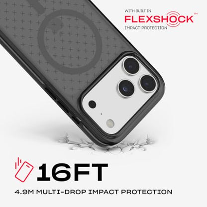 Tech21 EvoCheck Case for iPhone 17 Pro Max – Smokey/Black | Slim Protective Case | Impact Protection | MagSafe Compatible - color: Black, size: iPhone 17 Pro Max