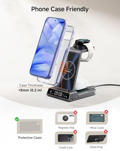 Charger for Google Pixel Watch 3/2 (Not for Pixel Watch 4/1), 3 in 1 Wireless Charging Station for Google Pixel 10a/10 Pro/10/9a/9 Pro/9/8/7, for Pixel Buds Pro 2/Pro, SwanScout C01G2