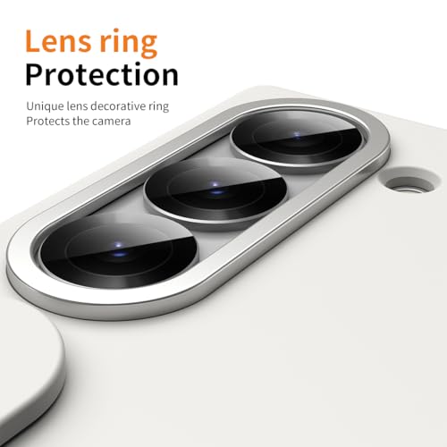 for Samsung Galaxy Z Fold 6 Protect Case with Wristband Stand,Bulit-in Screen & Lens Protection Shockproof Full Body Drop Fall Protection.(White) - color: White