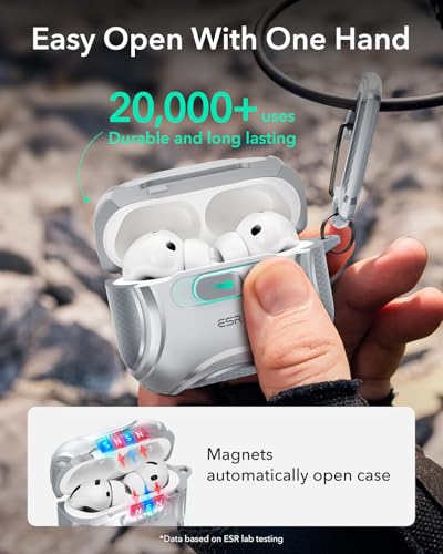 ESR for AirPods Pro 3 Case (2025), Compatible with MagSafe, Gray - color: Gray, size: AirPods Pro 3 Case