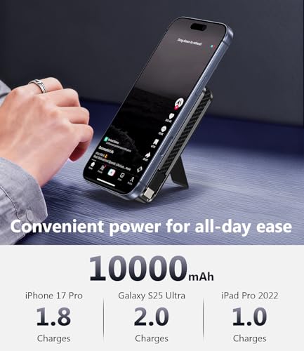 KU XIU Qi2.2 25W Solid-State 10000mAh Magnetic Power Bank for Magsafe
