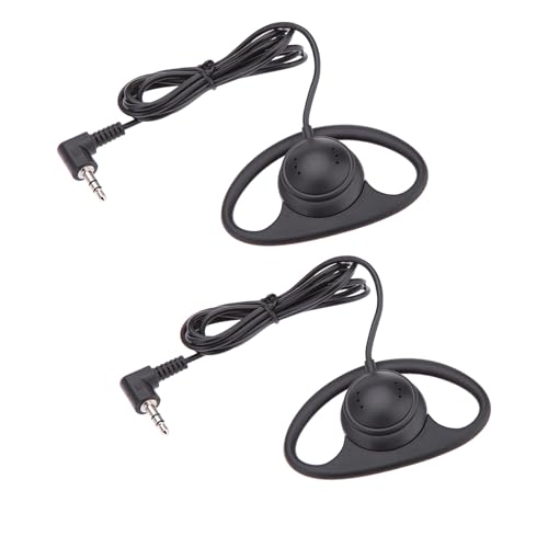 Cuifati Single Ear Headset with 3.5mm L Shaped Plug, Mono Wired Headphone for Laptop, Phone, Call Center, Gaming (2pcs) - size: 2pcs