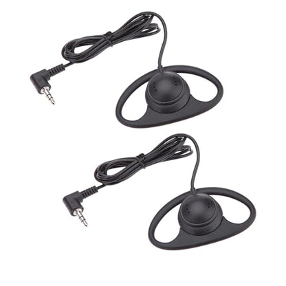 Cuifati Single Ear Headset with 3.5mm L Shaped Plug, Mono Wired Headphone for Laptop, Phone, Call Center, Gaming (2pcs) - size: 2pcs