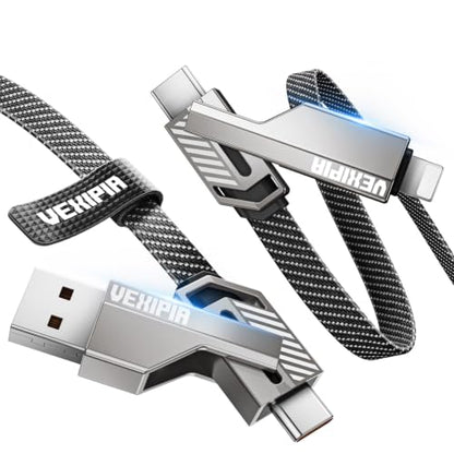 [2026 Upgraded] 4-in-1 USB C Cable 45W 3FT Compatible with Lightning Cable - size: 3FT, style: 45W