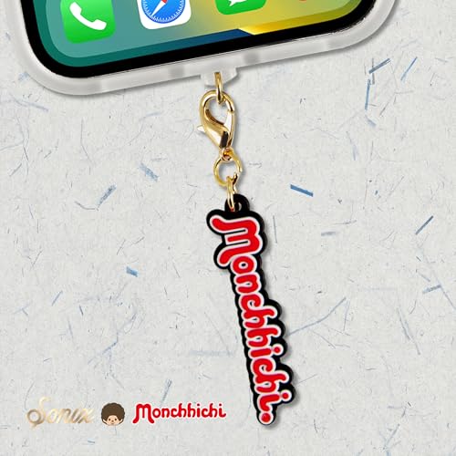 Sonix Dust Plugs - USB C + Lightning Compatible - Monchhichi Silicone Character Charging Port Charms (3 Pack) - Monchhichi, Pom Pom, Logo - color: Monchhichi