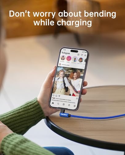 USB C Cable Fast Charging 60W, 2Pack 6FT Right Angle USB C Cable Nylon - color: Blue, size: 6FT, style: USB C to USB C