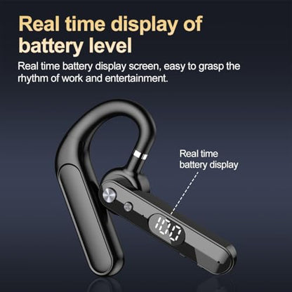 Bluetooth Headset, Dual Mic Noise Cancelling, 48H Talk Time, Clear Calls