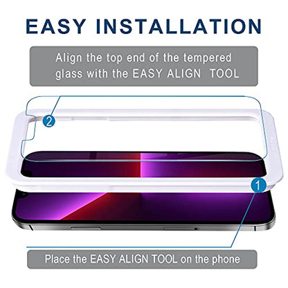 Arae Screen Protector for iPhone 14/iPhone 13/iPhone 13 Pro, HD Tempered Glass Anti Scratch Work with Most Case, 6.1 inch, 3 Pack - size: iPhone 13/13 Pro/14 6.1 inch