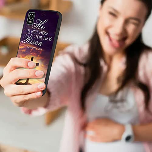 Case for Cricket Debut Smart 2022, for Debut Smart Phone Case 2022, Ultra-Thin Flexible Soft TPU Cover Lightweight Matte Case for Cricket Debut Smart 2022, Jesus Bible Cross Christian