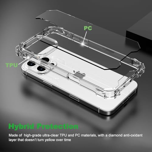 for iPhone 16 Pro Max Crystal Clear Case with Detachable Adjustable Crossbody Strap, Slim Fit Shockproof Protective Phone Case with Anti-Lost Shoulder Neck Lanyard 6.9" 2024 - size: iPhone 16 Pro Max