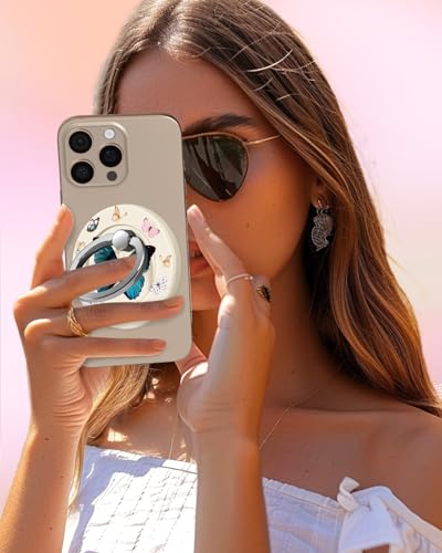 Lotadilo Magnetic Phone Ring Holder, Cute Phone Grip Stand, Butterfly - color: Butterfly