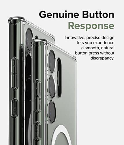Ringke for Samsung Galaxy S23 Ultra Case [Fusion Magnetic Matte Clear] | Compatible with MagSafe, Oil & Dirt Resistant, Anti-Fingerprint Technology Prevents Oily Smudges, Feels Velvety Soft - size: Galaxy S23 Ultra