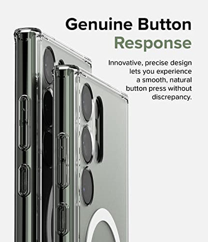 Ringke for Samsung Galaxy S23 Ultra Case [Fusion Magnetic Matte Clear] | Compatible with MagSafe, Oil & Dirt Resistant, Anti-Fingerprint Technology Prevents Oily Smudges, Feels Velvety Soft - size: Galaxy S23 Ultra