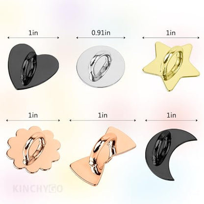 24 Pack Metal Phone Charm Hooks Adhesive Finger Ring Holder Pad