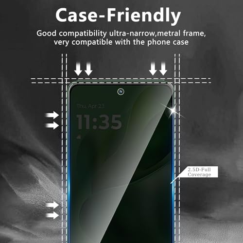3 Pack Privacy Screen Protector Designed for Motorola Moto G Power 5G 2025,Full Coverage Anti-Spy Tempered Glass Film,9H Hardness,Anti-Fingerprint,Bubble Free,Easy to Install - size: Moto G Power 5G 2025 FK3