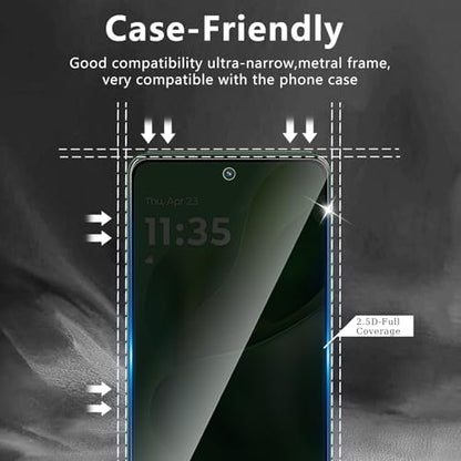3 Pack Privacy Screen Protector Designed for Motorola Moto G Power 5G 2025,Full Coverage Anti-Spy Tempered Glass Film,9H Hardness,Anti-Fingerprint,Bubble Free,Easy to Install - size: Moto G Power 5G 2025 FK3