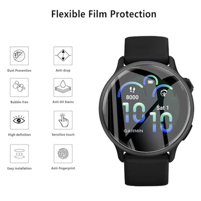 4-Pack for Garmin Vivoactive 6 / Vivoactive 5 Screen Protector 42mm, Soft Flexible TPU Ultra-Thin Self-Healing Bubble-Free Protective Film for Garmin Vivoactive 6, HD Clear Case-Friendly - size: Garmin Vivoactive 6