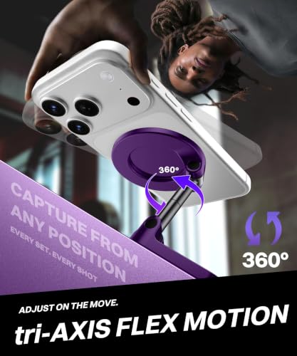 GolbinBox All Metal Dual Magnetic Gym Phone Holder for MagSafe, Purple - color: Purple