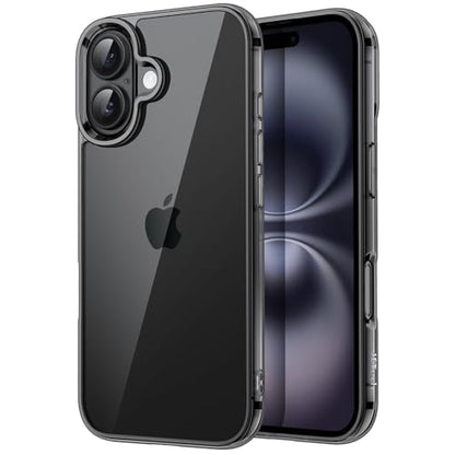 JETech Case ONLY for iPhone 16 Plus 6.7-Inch, Non-Yellowing Shockproof Phone Bumper Cover, Anti-Scratch Clear Back (Black) - color: Black, size: iPhone 16 Plus