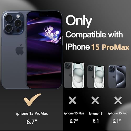 Diverbox for iPhone 15 Pro Case [Shockproof] [Dropproof] [Tempered Glass Screen Protector ],Heavy Duty Protection Phone Case Cover for Apple iPhone 15 Pro 6.1 inch (Blue) - color: Blue