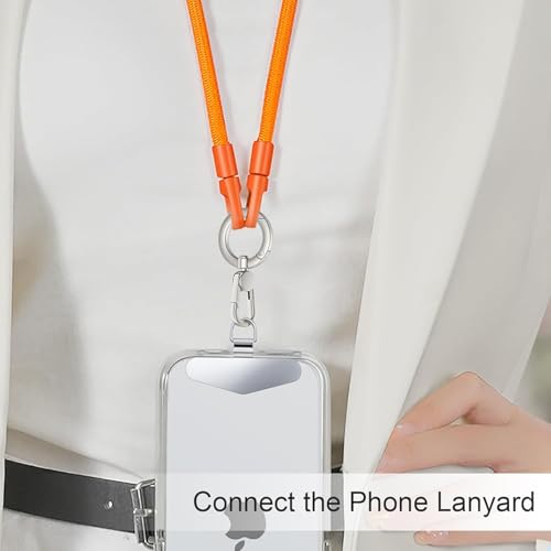 TENOC Metal Phone Tether with Spring Ring, Silver, 2Pcs - color: Silver x2