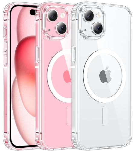 FNTCASE for iPhone 15 Plus Case Clear Magnetic Compatible with Magsafe | Anti Yellowing Phone Cases, Military Grade Drop Protection, Rugged Shockproof Protective, Transparent Cell Cover - color: A-Clear, size: For Iphone 15 Plus 6.7 Inch