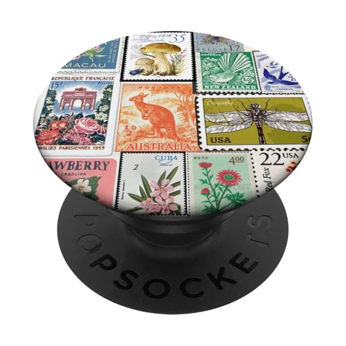 Scrapbook Trendy Collage Flowers PopSockets Standard PopGrip