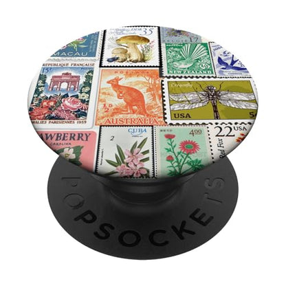 Scrapbook Trendy Collage Flowers PopSockets Standard PopGrip
