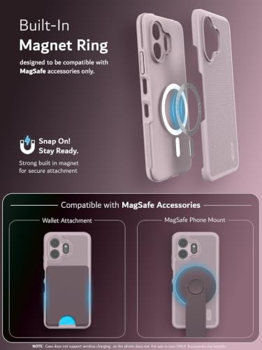 TUDIA MergeGrip Magsafe Compatible for TCL NXTPAPER 70 Pro Case Purple | Military Grade Drop Tested Dual-Layer Protection - Purple - color: Purple